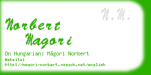 norbert magori business card